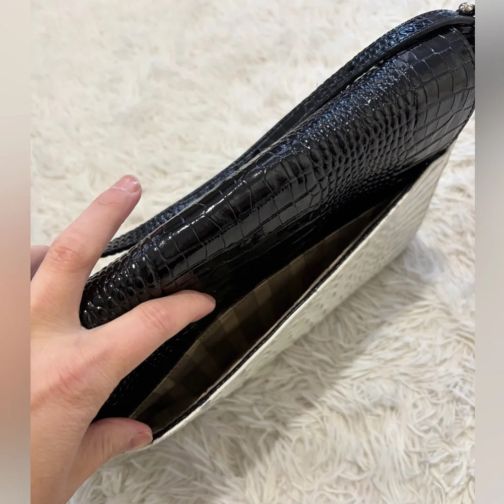 Brahmin Thea Halo Amado Crocodile & Snakeskin Embossed Leather - NWOT